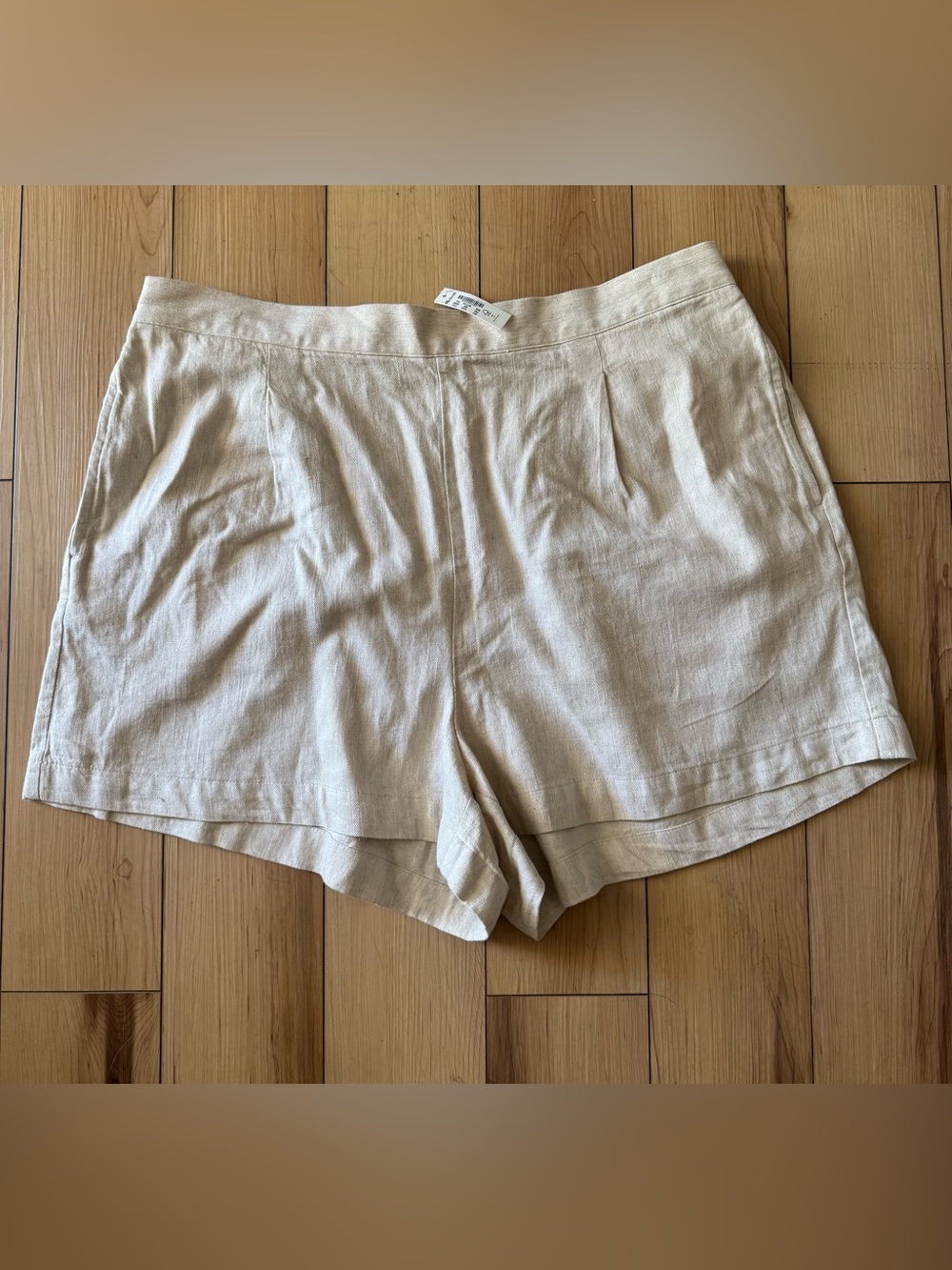 Madewell Light Beige Linen-Blend Relaxed Shorts